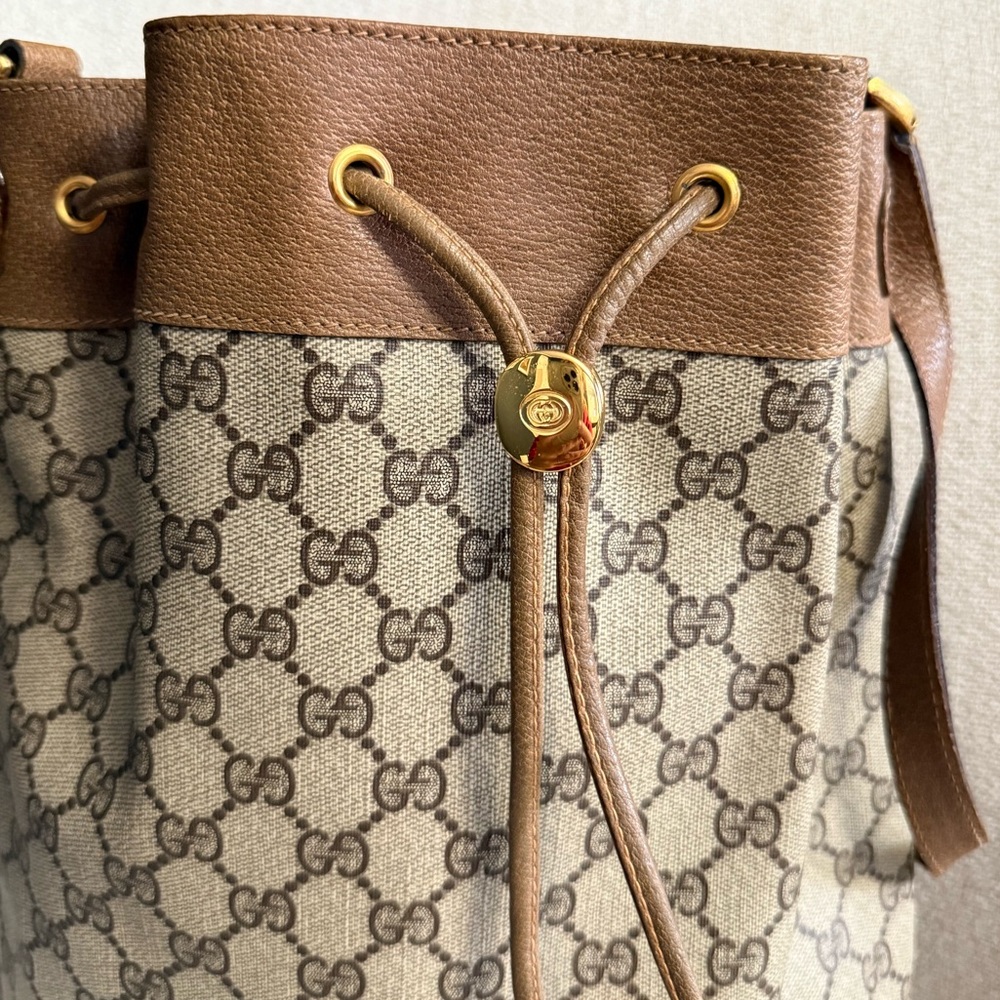 Authentic Gucci bucket shoulder bag brown monogram - Picture 3 of 16